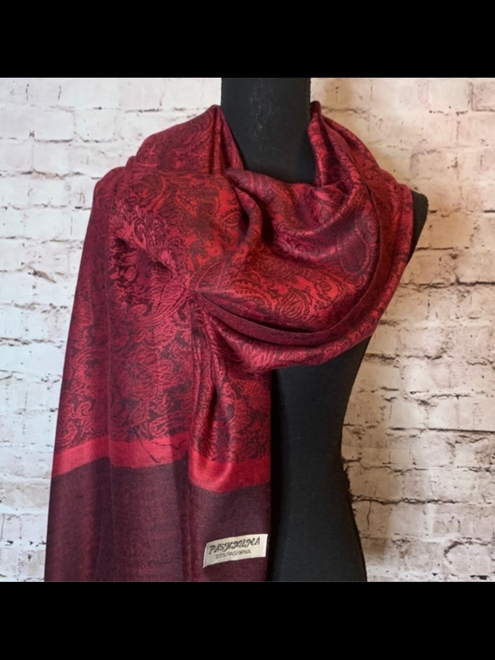 Red And Black Pashmina